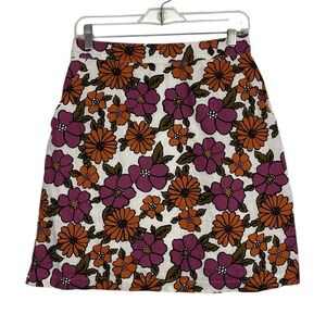 ModCloth + Princess Highway Retro Flower Power Mini Skirt Size 10